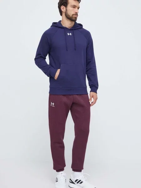 Bluza z kapturem Under Armour polarowa z kapturem niebieska
