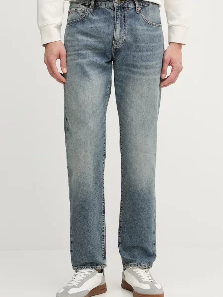 Armani Exchange straight traperice za muškarce plava