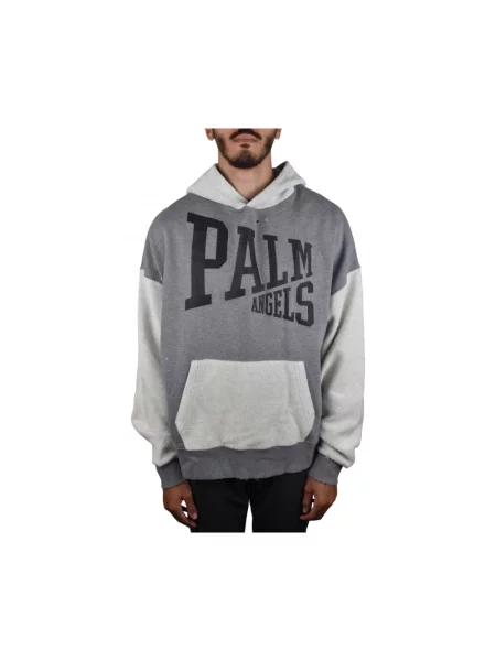 Bluza z kapturem Palm Angels szara