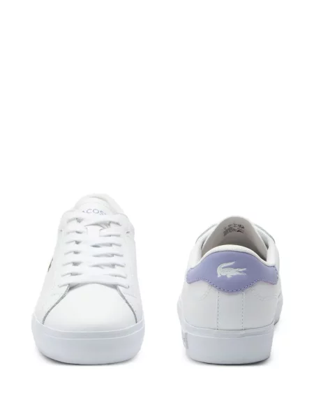 Маратонки Lacoste бродирани бяло
