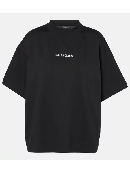 Tricou Balenciaga cu imagine din jerseu negru