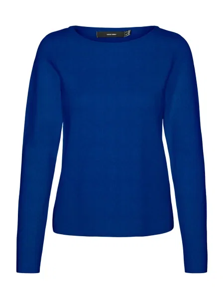 VERO MODA Pulover VMGOLD NEEDLE închis albastru