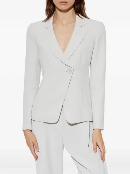 Geacă Emporio Armani asimetrică gri