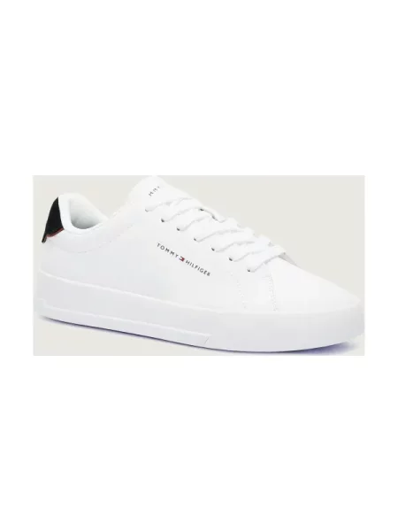 Tommy Hilfiger De piele sneakers alb