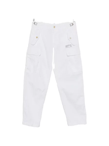 Pantaloni Dsquared2 cu autograf alb