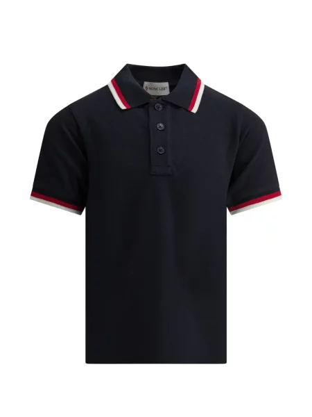 Koszulka polo dziecięca Moncler Enfant niebieska