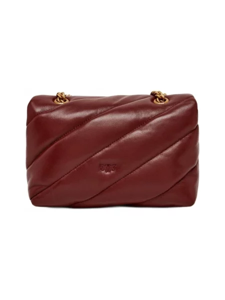 Geanta crossbody Pinko din piele roșu