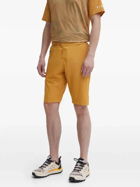 Cu centură pantaloni scurți Picture galben