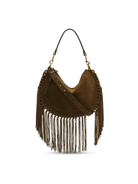 Torebka skórzana Isabel Marant skórzana bez fiszbin zielona