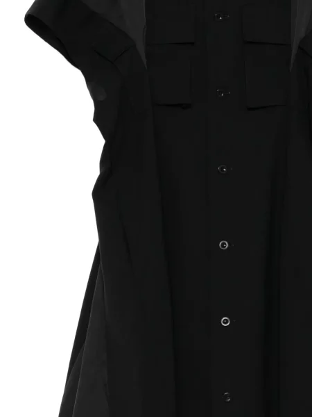 Rochie mini Sacai de lână de costum negru