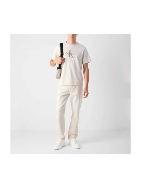 Calvin Klein Jeans majica za muškarce od pamuka bež
