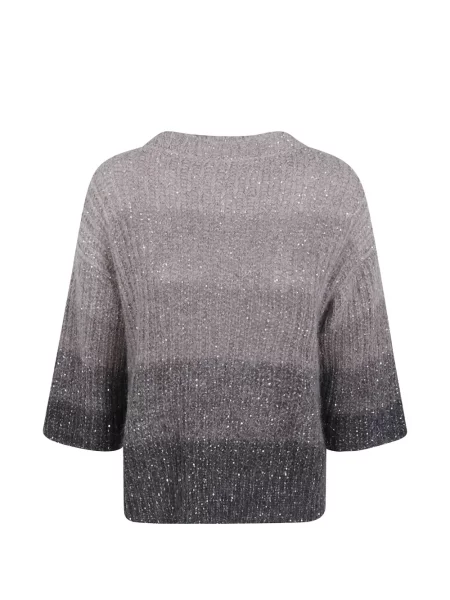 Pulover D.exterior cu paiete maro
