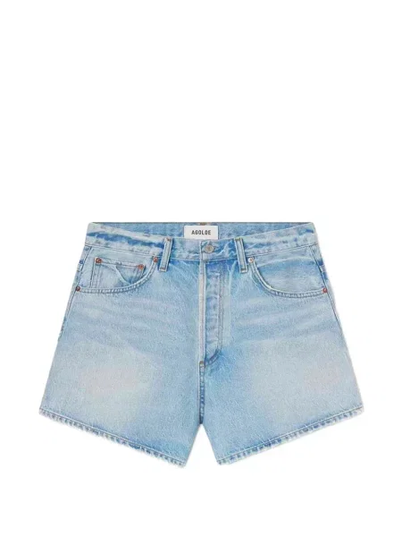 Pantaloni scurți din denim Agolde albastru