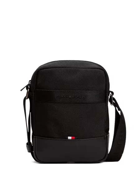 Geantă Tommy Hilfiger cu autograf negru