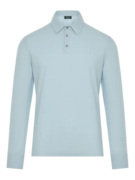 Lung tricou polo Zanone albastru