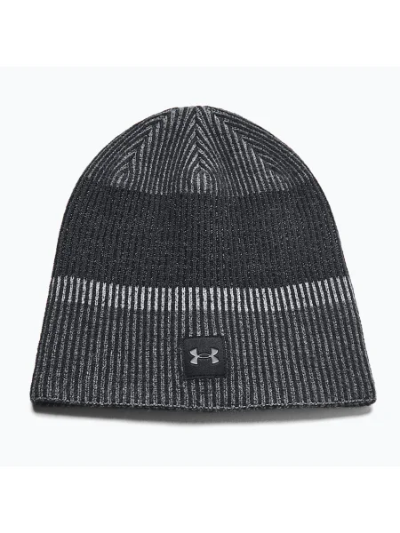 Under Armour Launch Reflective шапка за бягане черна/черна/отразителна черно