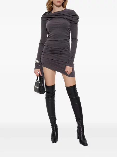 Rochie Misbhv drapată de costum gri