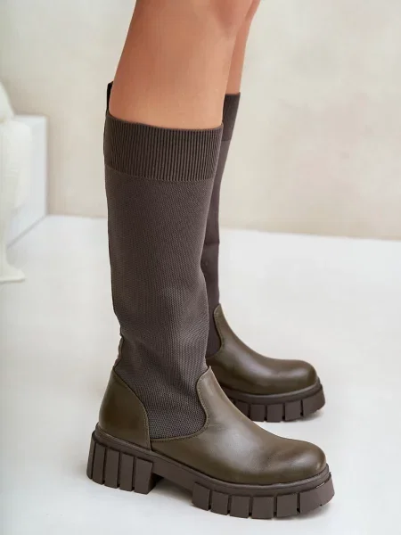 Čizme Fs1 bez pete bež