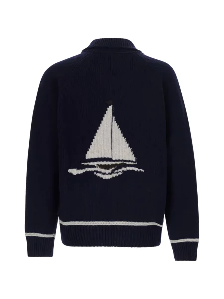 Gulerat cardigan Sebago tricotate albastru