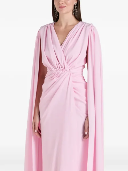 Maxi rochie maxi Rhea Costa cu decolteu în V de costum roz