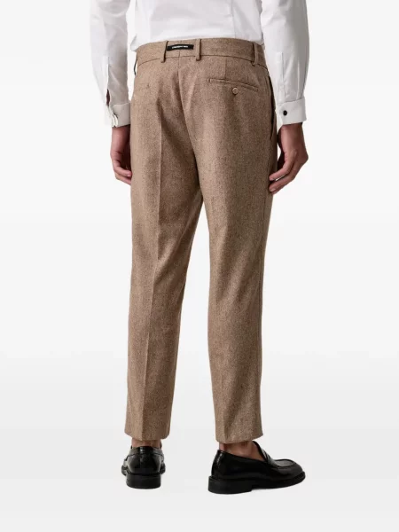 Pantaloni Karl Lagerfeld din tweed maro