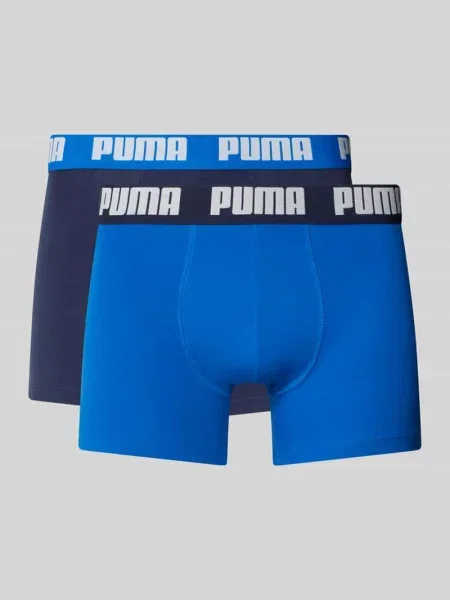 Bokserki o kroju slim fit z mieszanki bawełny w zestaw 2 szt. model EVERDAY' Puma błękitne