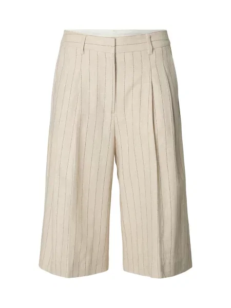 SELECTED Pantaloni cutați deschis gri