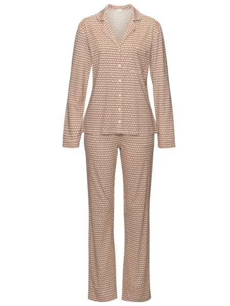 S.Oliver Pijama mai multe culori / caisă / deschis portocaliu