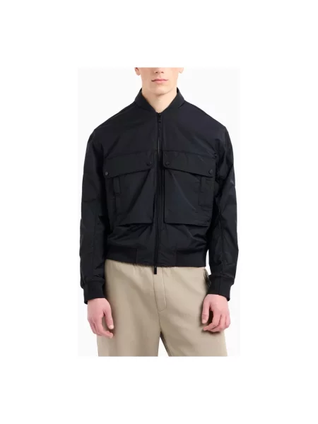 Kurtka bomber Armani Exchange niebieski