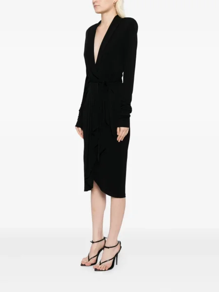 Rochie maxi Tom Ford lungă de costum negru