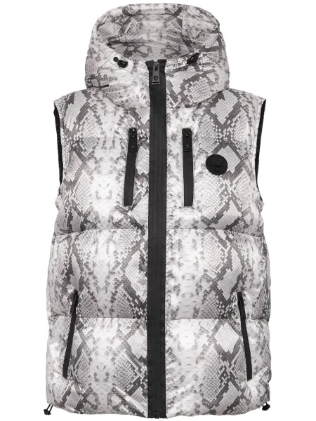 Kamizelka Plein Sport z kapturem z nadrukiem szara