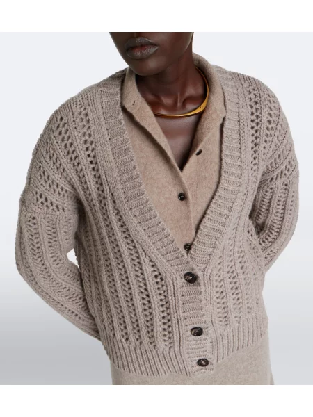 Cardigan Max Mara din cașmir maro