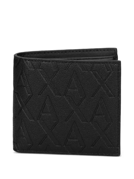 Novčanik Armani Exchange s autogramom crna