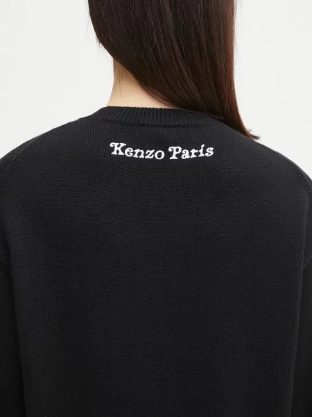 Шерстяной свитер Kenzo черный
