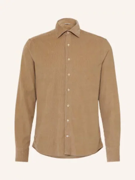 Stenströms Kordová Košile Slimline Fit béžová