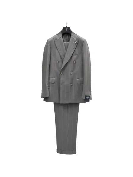 Costum Tombolini cu două rânduri de nasturi gri