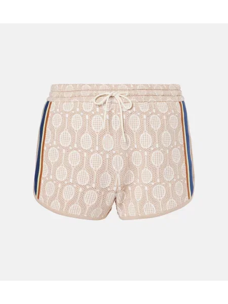 Jacquard kratke hlače Tory Sport niski struk bež