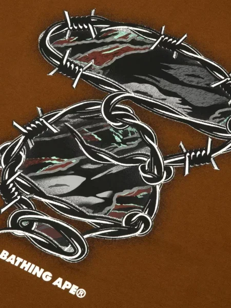 Tricou Aape By A Bathing Ape cu imagine maro