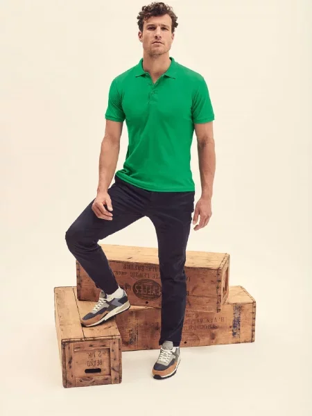 Polo Fruit Of The Loom verde