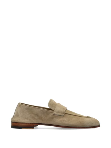 Pantofi loafer Eleventy din piele de căprioară cu bretele
