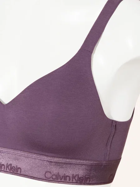 Calvin Klein Bustier Podprsenka Icon Cotton Modal Metallic fialová
