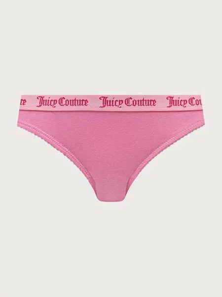 Juicy Couture бикини дамски от с DIDDY FEMME COTTON SCALLOPED BRIEF 3 броя розово