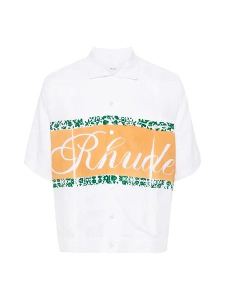 Lniana koszula Rhude biała