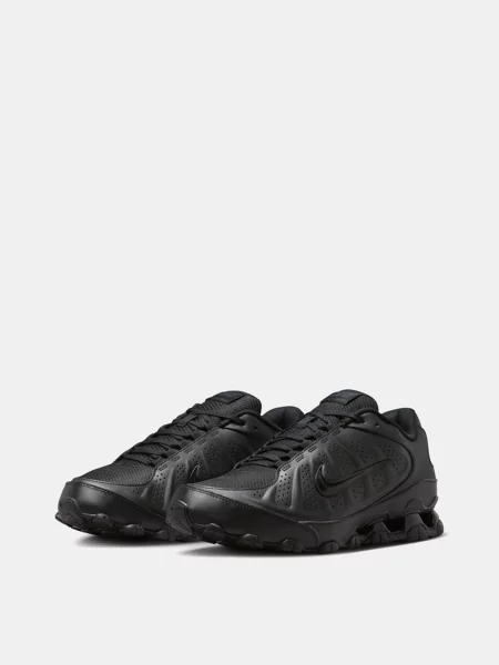 Кожаные повседневные кроссовки Nike черные