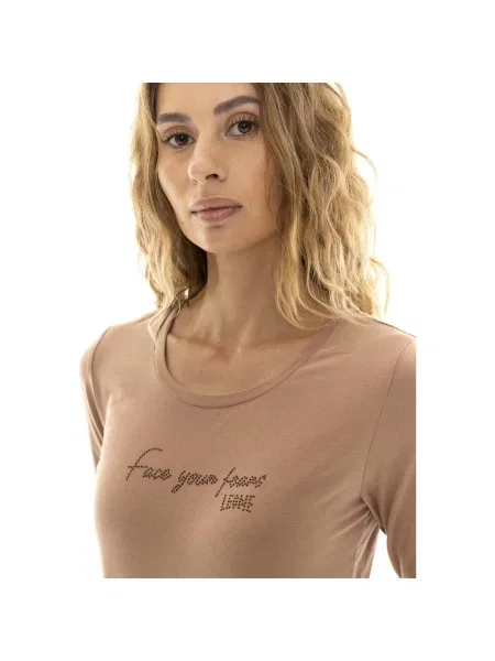 Lung tricou Leone 1947 cu mâneci lungi maro