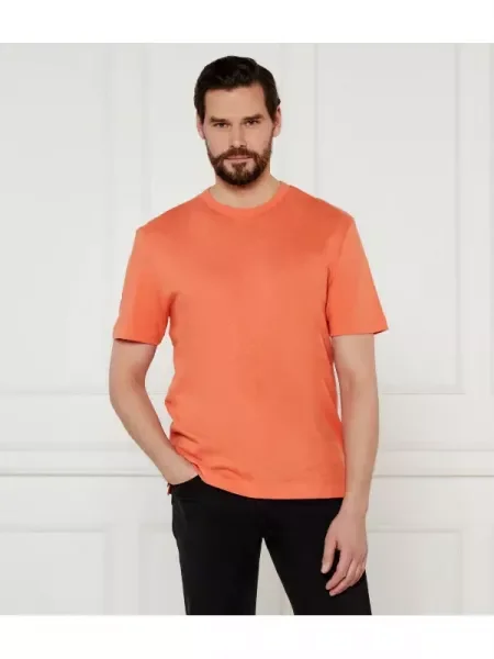 BOSS BLACK Póló H-Taut 28 len hozzáadásával fekete