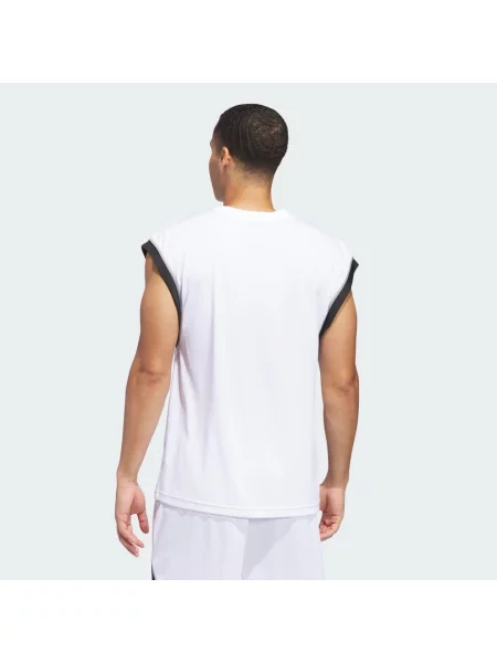 Basketball tílko tričko Adidas bez rukávů bílé