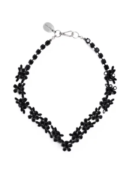 Colier Simone Rocha cu model floral negru