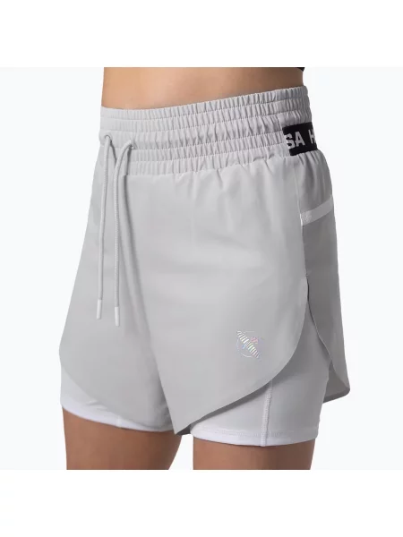 Spodenki treningowe Hayabusa Mid Rise Layered grey szare