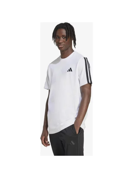 Koszulka adidas 3 paski krótki rękaw czysty XS biały